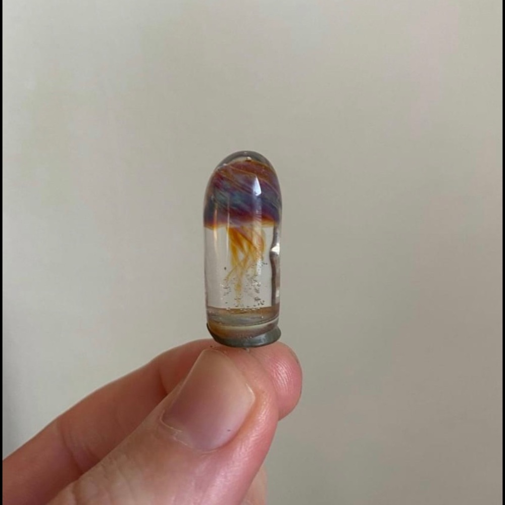 Glass Jellyfish Pin